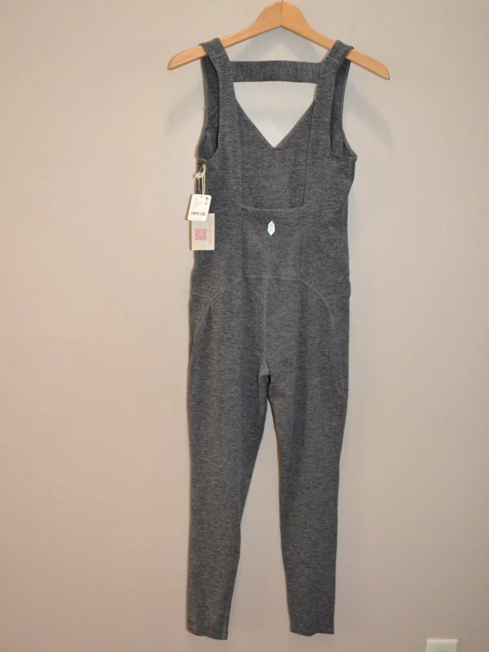 Free People NEW FP Movement x Hatch Never Better Heather Grey One piece Size S